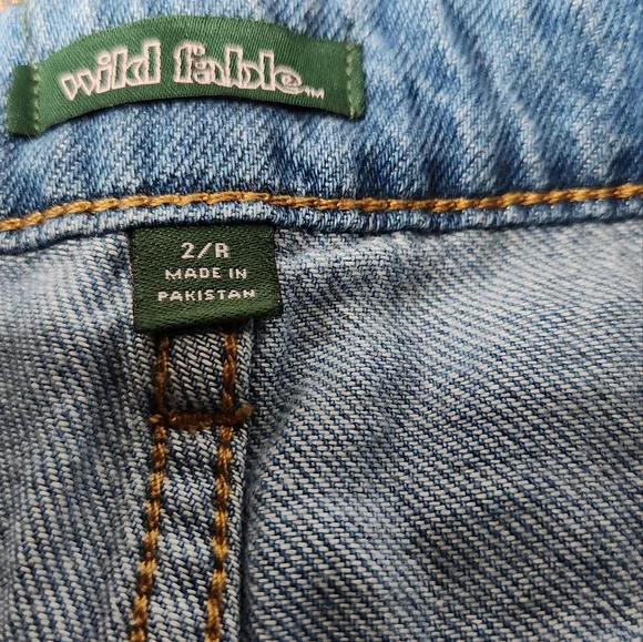 Wild Fable Women's Mid Rise Wide Leg Cargo Baggy Pants Medium Wash Size 2/31" - Picture 15 of 16